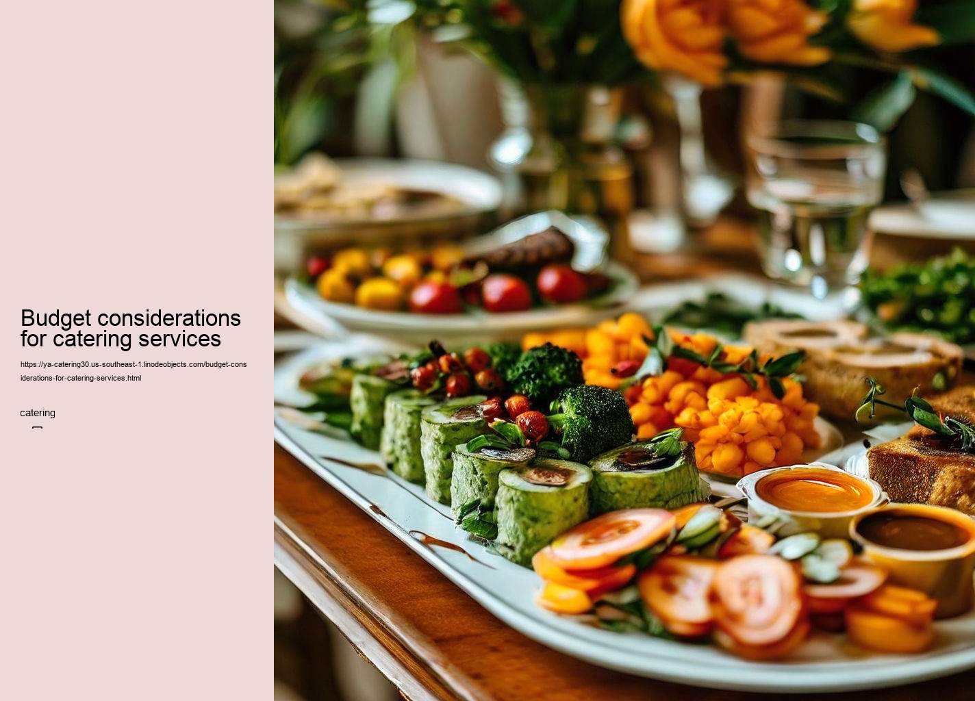 Budget considerations for catering services