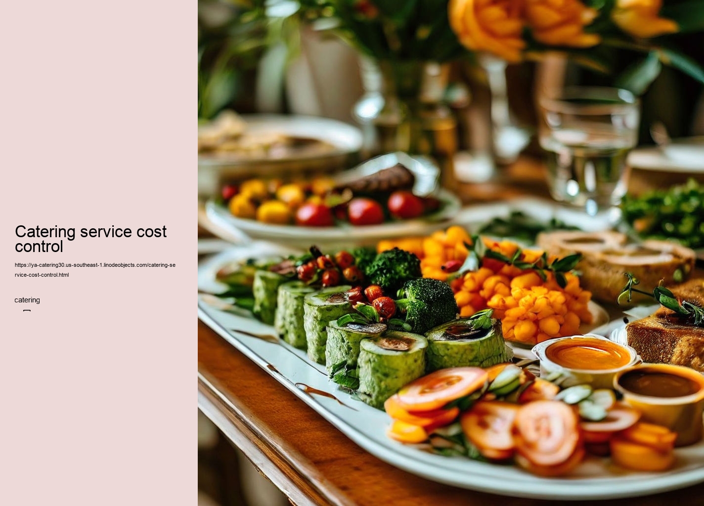 Catering service cost control